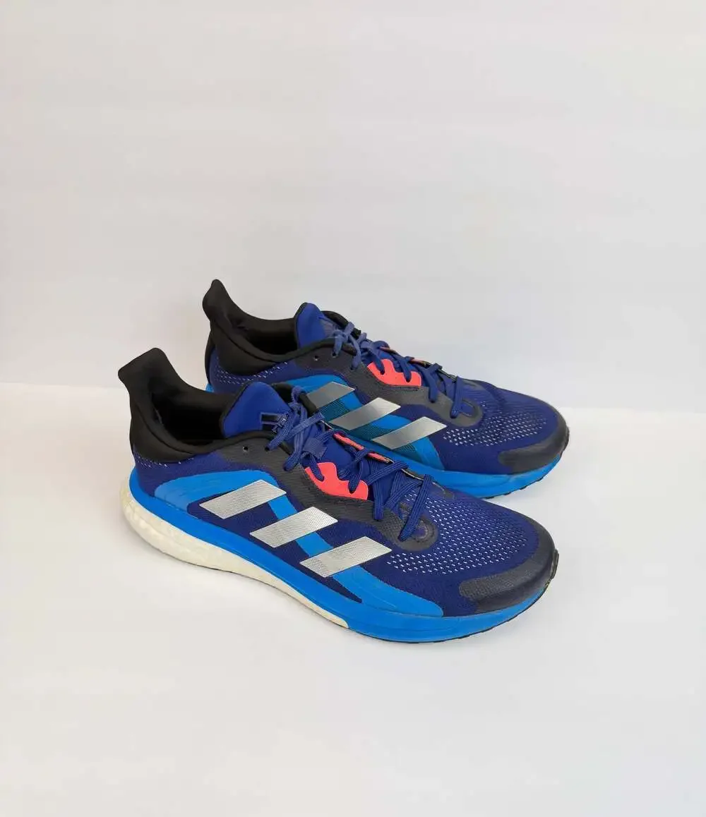Adidas SolarGlide 4 ST Men's Running Shoes - Blue Silver Red Size 10